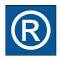 Blue rectangle Canadian safety footwear symbol