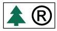Green fir tree Canadian chainsaw footwear symbol