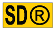Yellow SD Canadian safety footwear symbol